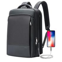 Mochila de viagem expansível BoPai para laptop de viagem de 15,6" preta