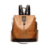 Mochila De Viagem Feminina Grande Capacidade Em Couro PU Antifurto Bolsa De Moda