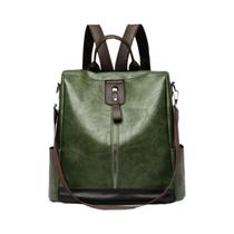 Mochila De Viagem Feminina Grande Capacidade Em Couro PU Antifurto Bolsa De Moda Mochila De Viagem Feminina Grande Capacidade Em Couro PU Antifurto Bolsa De Moda