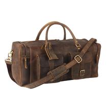 Mochila de Viagem KoMalc - Couro - 60cm com Bolsos