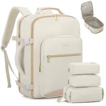 Mochila de viagem LOVEVOOK 40L com 3 cubos de embalagem Beige-Flesh