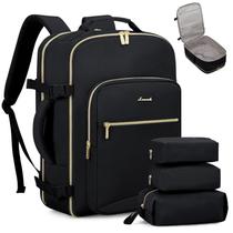 Mochila de viagem LOVEVOOK 40L com mochila para laptop de 17" preta