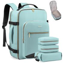 Mochila de viagem LOVEVOOK Carry on 40L com laptop Mint de 17 polegadas Mochila de viagem LOVEVOOK Carry on 40L com laptop Mint de 17 polegadas
