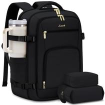 Mochila de viagem LOVEVOOK Carry On 40L para mulheres e homens preta