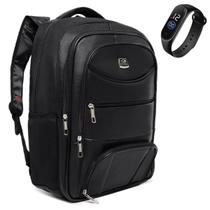 Mochila De Viagem Masculina Couro Reforçada Espaçosa Escolar Mochila De Viagem Masculina Couro Reforçada Espaçosa Escolar