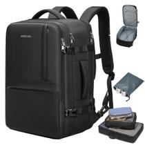 Mochila de viagem MOLNIA 50L expansível para homens e mulheres preta