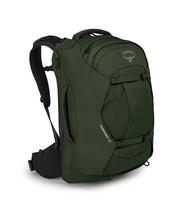 Mochila de viagem Osprey Farpoint 40L para homens, Gopher Green