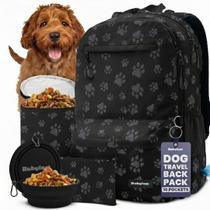 Mochila de Viagem para Cachorro Rubyloo com 2 Tigelas Dobráveis Livres de BPA Preta Mochila de Viagem para Cachorro Rubyloo com 2 Tigelas Dobráveis Livres de BPA Preta