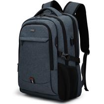 Mochila de viagem para laptop DUSLANG resistente à água 17" cinza escuro