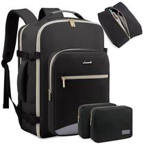 Mochila de viagem para laptop LOVEVOOK 50L impermeável 46 cm preta Mochila de viagem para laptop LOVEVOOK 50L impermeável 46 cm preta