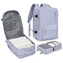Mochila de viagem para laptop WONHOX impermeável de 17 polegadas Taro Purple