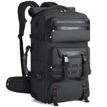 Mochila de viagem Ponhog 50L com compartimento para sapatos Masculina preta Mochila de viagem Ponhog 50L com compartimento para sapatos Masculina preta