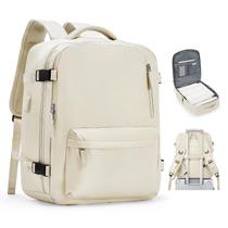Mochila de viagem VGCUB leve para mulheres e homens bege