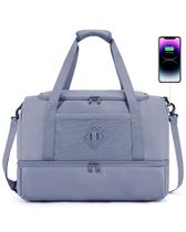 Mochila de viagem WANDF com bolso molhado e compartimento para sapatos