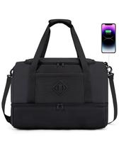 Mochila de viagem WANDF com bolso molhado e compartimento para sapatos