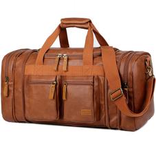 Mochila de viagem Weekender Baosha HB-21 Vegan Leather Brown Mochila de viagem Weekender Baosha HB-21 Vegan Leather Brown