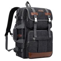 Mochila de viagem WITZMAN Canvas para homens com laptop de 17 polegadas preta Mochila de viagem WITZMAN Canvas para homens com laptop de 17 polegadas preta