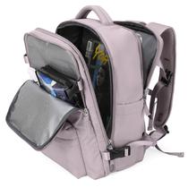 Mochila de viagem WONHOX Carry on para mulheres e homens rosa lótus