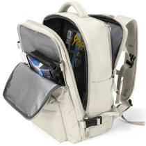 Mochila de Viagem WONHOX Grande Impermeável para Mulheres - Bege