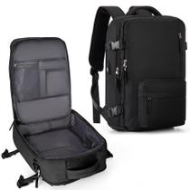 Mochila de Viagem WONHOX Grande Impermeável para Mulheres - Preta