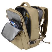 Mochila de viagem WONHOX impermeável para homens e mulheres cáqui