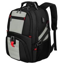 Mochila de viagem YOREPEK 50L com porta de carregamento USB 17" cinza