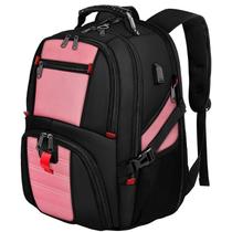 Mochila de viagem YOREPEK Extra Large 50L resistente à água rosa
