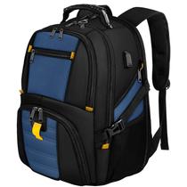 Mochila de viagem YOREPEK Extra Large de 50 L com laptop USB de 17" Roy Blue