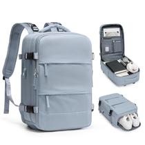 Mochila de Viaje Coofay Impermeable para Mujer y Hombre Gris Azul