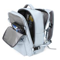 Mochila de viaje grande impermeable WONHOX para mujer azul