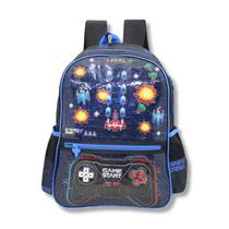 Mochila De Video Game Interação Com Led Meninos Escolar