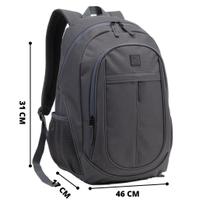 Mochila Denlex DL1286 Escolar Unissex Cinza 25L