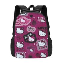 Mochila DIEZ Cartoon Hello Cat Kitty Anime para laptop de 17 polegadas