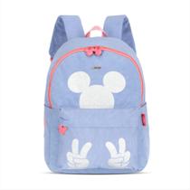 Mochila Disney Mickey Mouse Nylon Azul Claro - Luxcel