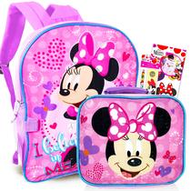 Mochila Disney Minnie Mouse 16 Polegadas com Lancheira para Meninas Mochila Disney Minnie Mouse 16 Polegadas com Lancheira para Meninas