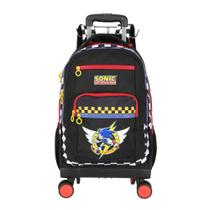 Mochila Do Sonic + Rodinhas 360 Com Alças - Luxcel