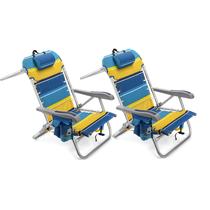 Mochila dobrável Cooler, cadeira de praia, Homevative Sunshine, pacote com 2 unidades