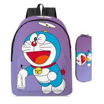 Mochila Doraemons Cartoon Kids School Nylon, 2 unidades/conjunto