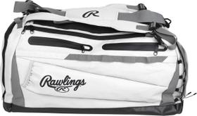 Mochila-Duffel Híbrida Rawlings MACH para Béisbol y Softbol Blanca