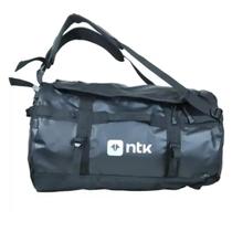 Mochila Duffle Bag 50L Preta Para Viagens Camping Nautika