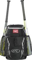 Mochila e bolsa de equipamentos Rawlings R400 preta 16x30x19 cm Mochila e bolsa de equipamentos Rawlings R400 preta 16x30x19 cm