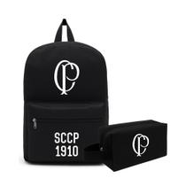 Mochila e Estojo Casual Alça Reforçada Resistente Premium Escolar Faculdade Trabalho