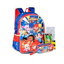 Mochila E Estojo Os Aventureiros Escolar Infantil Azul Mochila E Estojo Os Aventureiros Escolar Infantil Azul