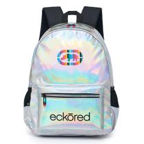 Mochila Ecko Feminina Bolsa Reforçada Juvenil Holográfica Fashion Moderna