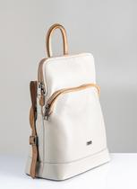 Mochila Em Couro Legitimo B.901 Bege