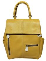Mochila Em Couro Legitimo Moderna Feminina Bolsos e Divisorias Mochila Em Couro Legitimo Moderna Feminina Bolsos e Divisorias