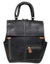 Mochila Em Couro Legitimo Moderna Feminina Bolsos e Divisorias Mochila Em Couro Legitimo Moderna Feminina Bolsos e Divisorias