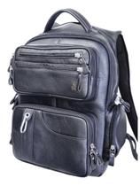 Mochila em Couro modelo Racer - Preta Reforçada