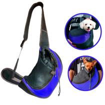 Mochila em Malha Azul de Ombro Transporte de Cães e Gato - C3B