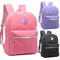 Mochila Em Nylon Reforçada Básica Feminina Escolar Colorida - Yepp Mochila Em Nylon Reforçada Básica Feminina Escolar Colorida - Yepp